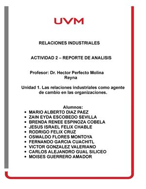 Actividad 2 Reporte de análisis Actividad 2 Reporte de Análisis