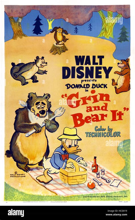 Grin And Bear It Us Poster From Left Humphrey The Bear Donald Duck