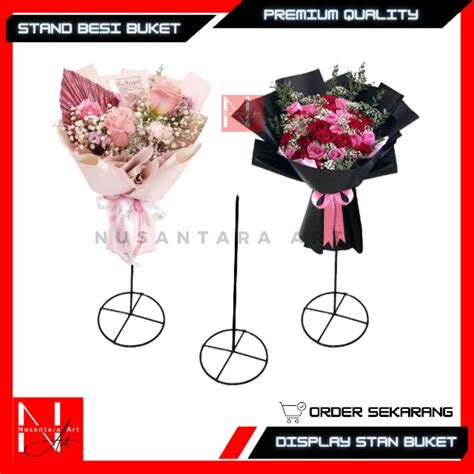 Jual Stand Buket Bunga Display Buket Bunga Standing Bouquet Penyangga