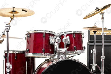 Drum Set On White Background Musical Instruments Stock Photo 2036488