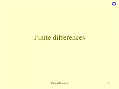 Ppt Finite Differences Powerpoint Presentation Free Download Id599877