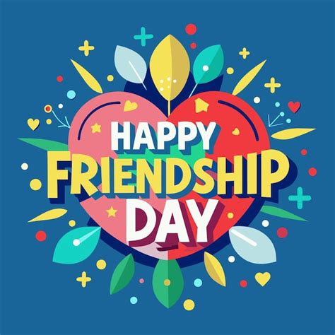 Premium Vector Happy Friendship Day Greeting Vector Illustration