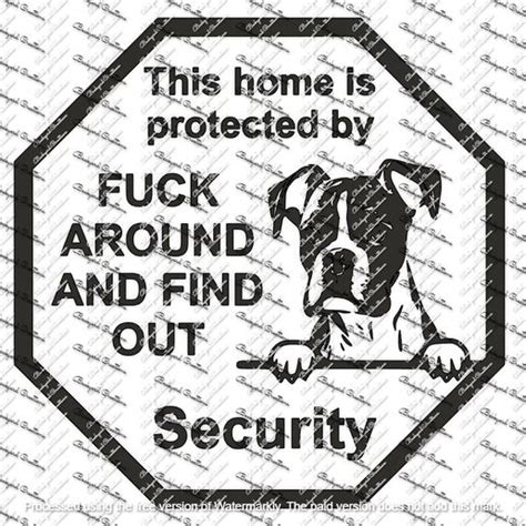 Stl File Boxer Fafo Fuck Around And Find Out Sign Decor Security Sign D Printer Design To