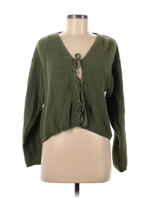 Co Eddy Solid Green Cardigan Size M 47 Off ThredUp