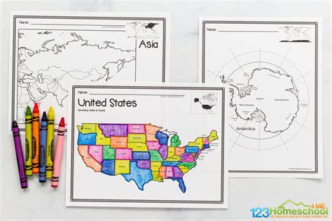 🗺️ FREE Printable Blank Maps for Kids - World, Continent, USA