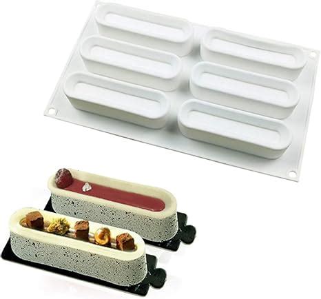 Amazon G G W Pcs Cavity Eclair Mousse Mold Silicone Chocolate