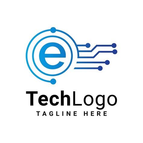 Design De Logotipo De Tecnologia Letra E Design De Logotipo De