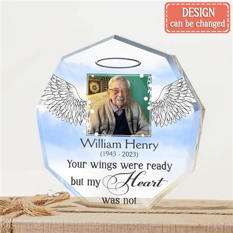 Custom Personalized Memorial Photo Acrylic Plaque - Memorial Gift Idea ...