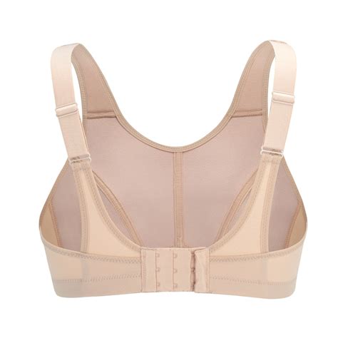 Deyllo Women S High Impact Full Coverage Wireless Plus Size Sports Bra Beige 48dd