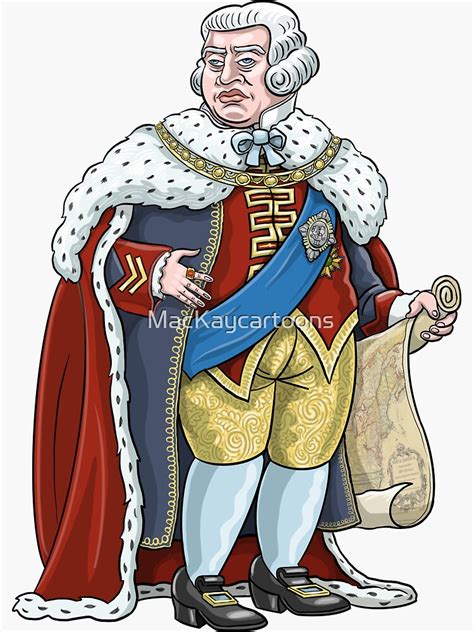 King George Iii Design 2 Sticker For Sale By Mackaycartoons Redbubble