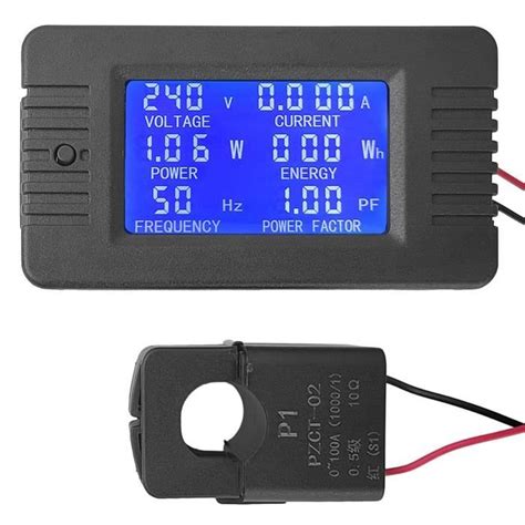 Lcd Ampèremètre Numérique Voltmètre Ac 80 260V 100A Compteur De