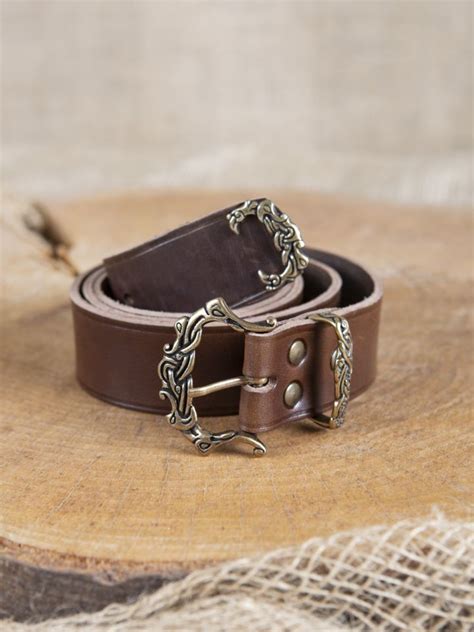 Ceinture Viking En Cuir Marron La Boutique M Di Vale