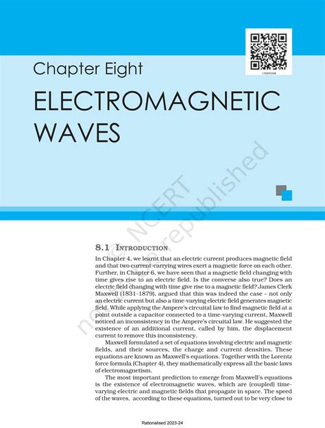 SOLUTION Class 12th Physics Chapter Electromagnetic Waves Ncert Pdf