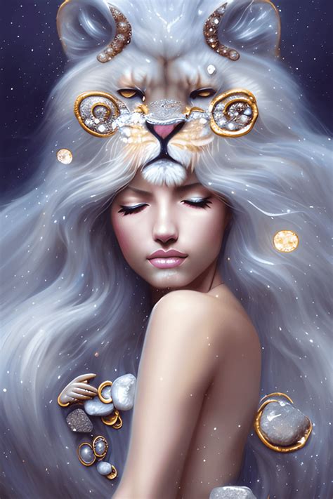 Magical Cute Leo Girl Graphic · Creative Fabrica