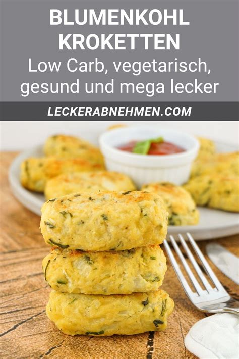 Vegetarisches Rezept für Low Carb Blumenkohl Kroketten Dieses Diät