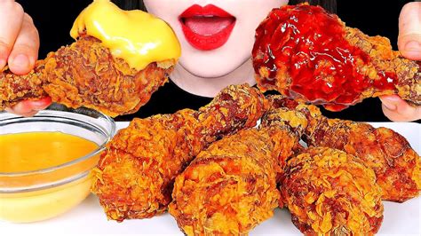 Asmr Fried Chicken 후라이드 치킨 먹방 리얼사운드 咀嚼音 チキン Eating Sounds No Talking