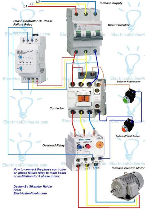 Starter Motor Electrical Diagram Dol Starter Power Wiring Di