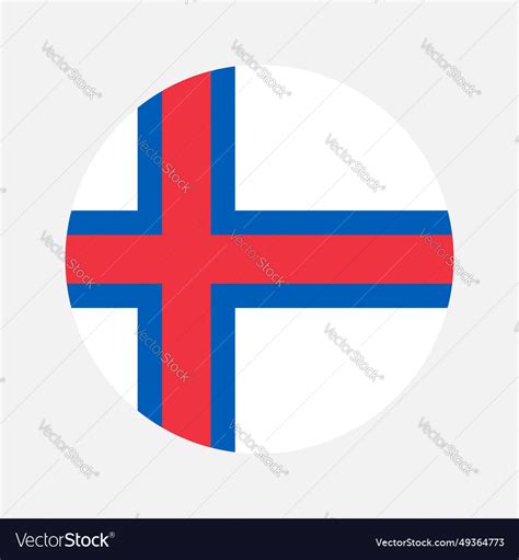 Faroe islands flag simple for independence day Vector Image