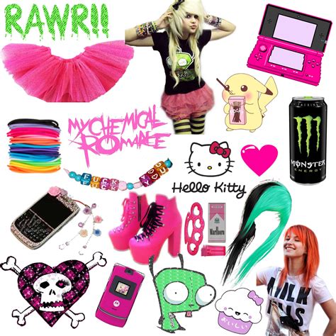 scene kid collage