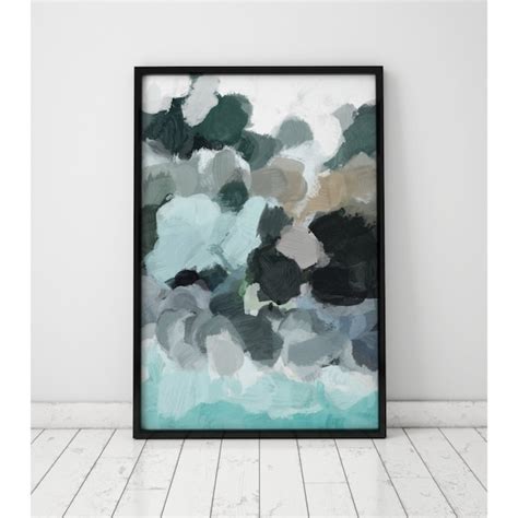 Teal Abstract Art - Etsy