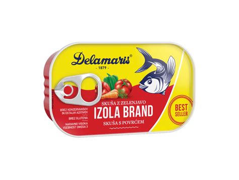 Delamaris Izola Brand Skuša s povrćem 125 g Tommy Dućan na dlanu