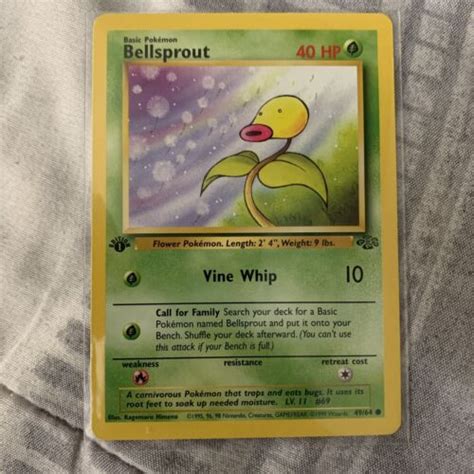 Bellsprout 49 64 1st Edition Jungle Set Pokemon Card RARE EBay