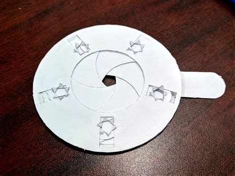 Paper Mechanical Iris Diaphragm Iris Calculator