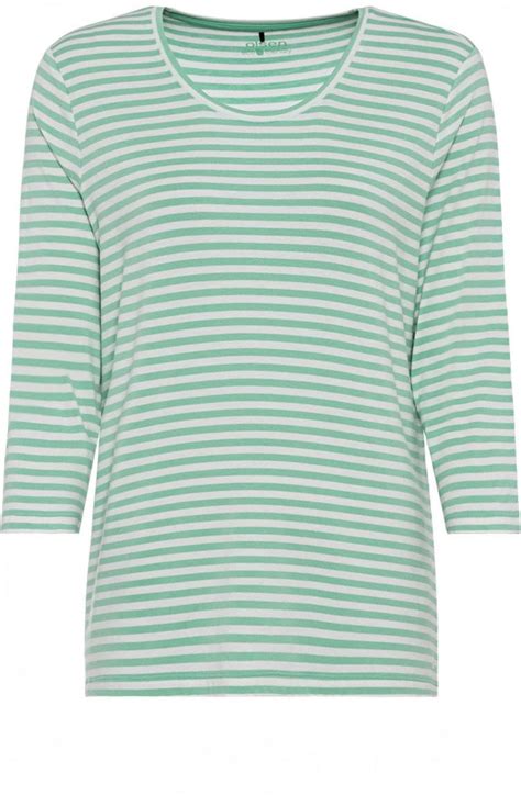 Olsen Wasabi Green Striped Jersey Top T Shirts And Tops From Shirt