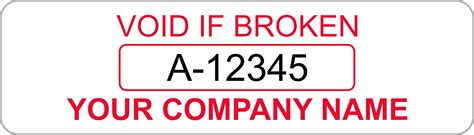 Destructible Quality Control Seals Custom Security Seals