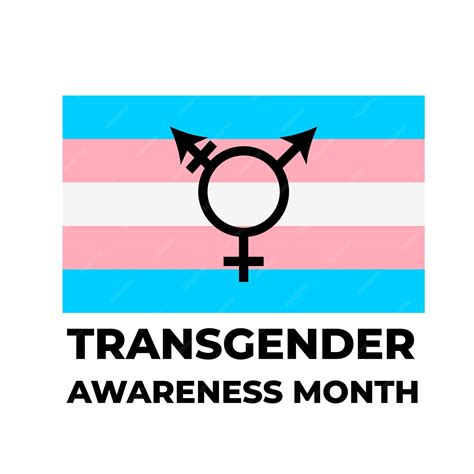 Premium Vector | Transgender Awareness Month lettering with Transgender