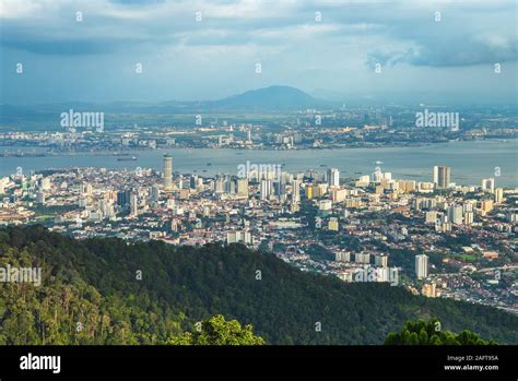 skyline  george town  penang malaysia stock photo alamy