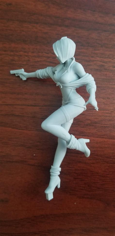 Agent Nude Shooter Resin Adult Model Kit Miniature Unpainted Female Figure Scale Etsy