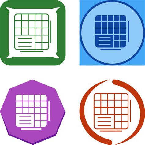 table data icon design  vector art  vecteezy