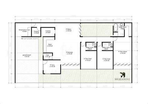 Contoh Layout Denah The Mezzanine Studio Arsitek Desain Rumah