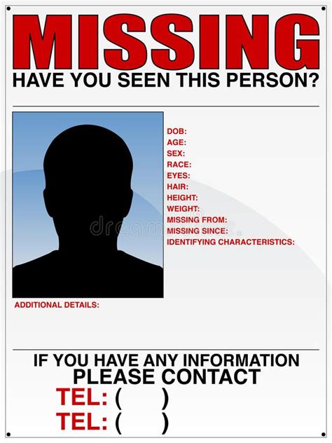 Funny Missing Person Poster Template