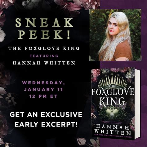 Sneak Peek The Foxglove King Featuring Hannah Whitten Orbit Books