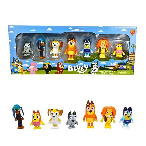 ZESTAW FIGUREK BLUEY I BINGO I PRZYJACIELE BLUEY 7 SZT FIGURKI Z BAJKI