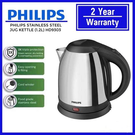 Jual Philips Kettle Teko Listrik Stainless Silver 1 2 Liter