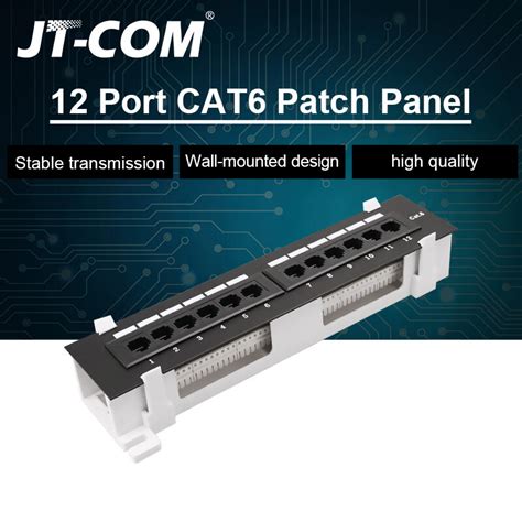 Cat6 12 Port Rj45 Patch Panel Utp Lan Network Adapter Cable Connector Rj45 Networking Wall Mount