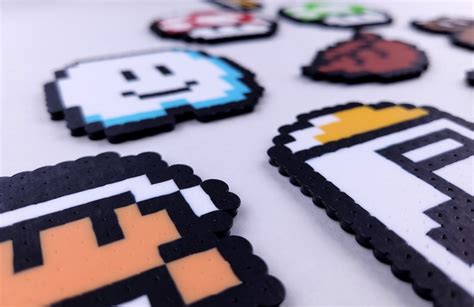 Mario Perler Power Ups Bit Pixel Art Perler Bead Art Etsy