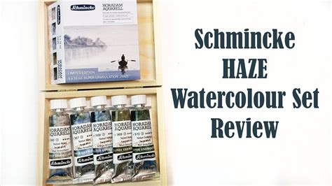 Schmincke Supergranulation Watercolours Haze Set Review Swatching And Paintings Youtube