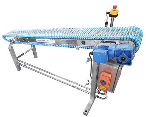 Spantech SUS Incline Conveyor With Modular Grip Belt On Wheels 2m L