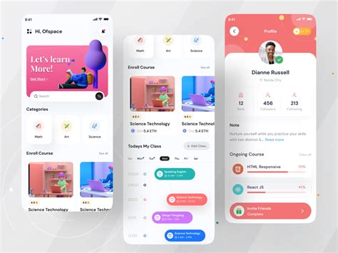 E Learning App I Ofspace By Ofspace UX UI On Dribbble App Ui Design