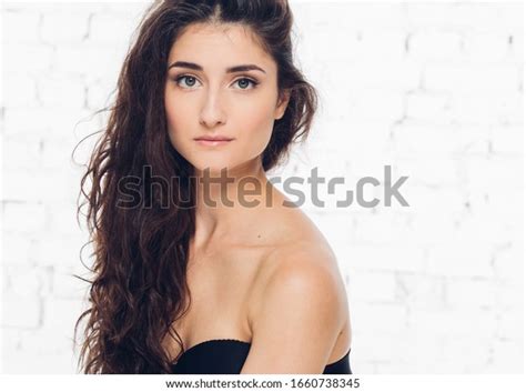 Brunette Woman Long Hair Healthy Beauty Stock Photo Shutterstock