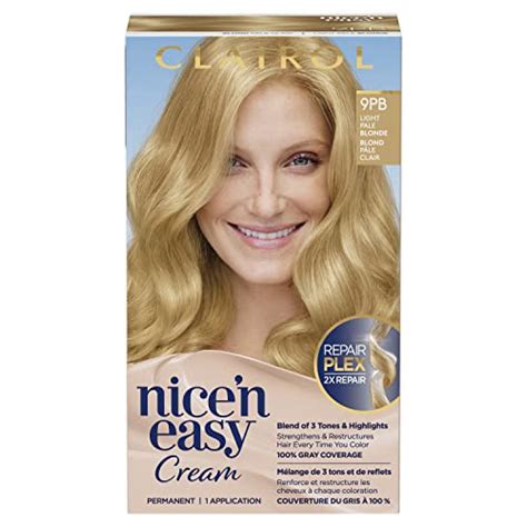 Clairol Nice N Easy Permanent Hair Dye 9PB Light Pale Blonde Hair Color 1 Count Housedocer
