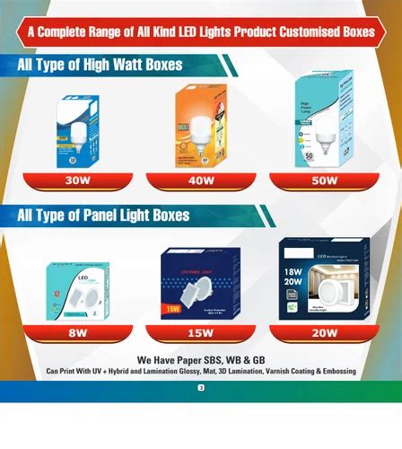 W Led Bulb Packaging Box At Rs Piece Udyog Nagar Industrial