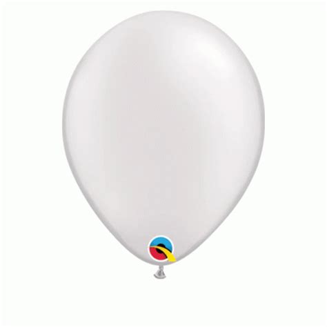 Round Pearl White Qualatex Plain Latex Pack Of