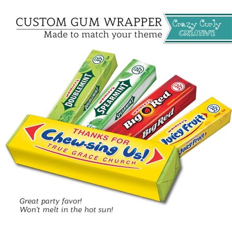 Customizable Juicy Fruit Gum Wrapper Custom Gum Wrapper Etsy