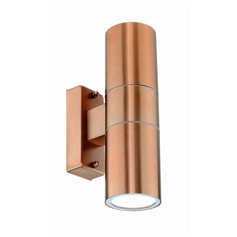 Brilliant W Copper Coolum Up Down Exterior Wall Light Bunnings