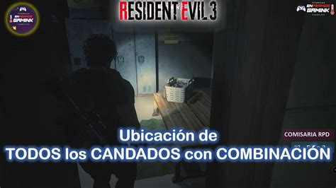 50 Ubicación de TODOS los CANDADOS con COMBINACIÓN RE 3 REMAKE